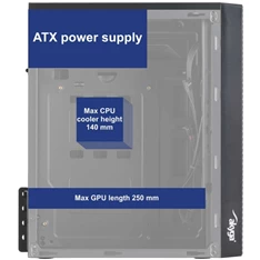 Akyga AK35BK táp nélküli mATX ház Akyga AK35BK táp nélküli mATX ház