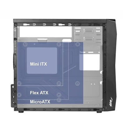 Akyga AK729BK táp nélküli mATX ház