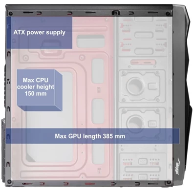 Akyga AK995BK táp nélküli ATX ház Akyga AK995BK táp nélküli ATX ház