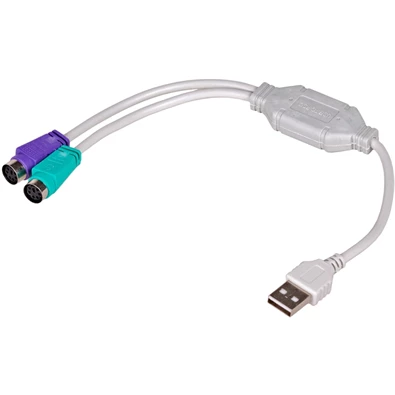 Akyga AK-AD-15 25cm USB - 2x PS/2 átalakító kábel Akyga AK-AD-15 25cm USB - 2x PS/2 átalakító kábel