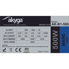 Akyga AK-B1-500 500W ATX tápegység Akyga AK-B1-500 500W ATX tápegység