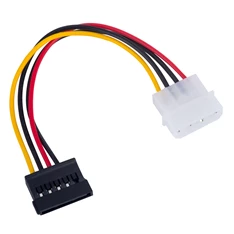 Akyga 15cm MOLEX apa - SATA anya kábel Akyga 15cm MOLEX apa - SATA anya kábel