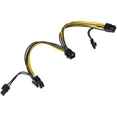 Akyga AK-CA-55 15cm 1x 6-tűs PCI Express - 2x 6+2-tűs PCI Express kábel Akyga AK-CA-55 15cm 1x 6-tűs PCI Express - 2x 6+2-tűs PCI Express kábel