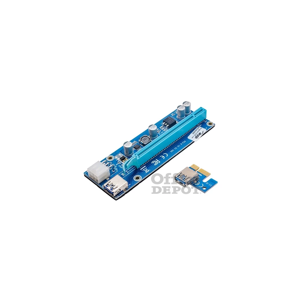 Akyga AK-CA-64 1-port PCIe x16 PCIe x1 riser card