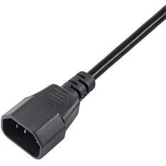 Akyga AK-PC-03A 1,8m IEC C14 - IEC C13 monitor / PC tápkábel hosszabító