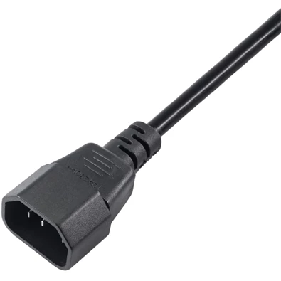 Akyga AK-PC-03A 1,8m IEC C14 - IEC C13 monitor / PC tápkábel hosszabító