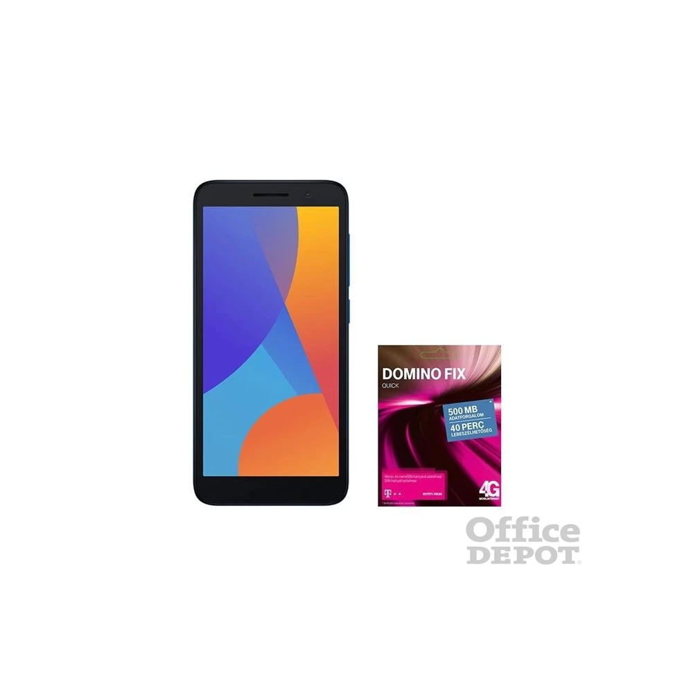 Alcatel 1 DS 2021 5" 16GB Dual SIM fekete okostelefon + DominoFix Quick alapcsomag