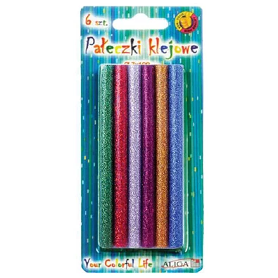 Aliga 6db-os 7mm vegyes glitteres ragasztórúd Aliga 6db-os 7mm vegyes glitteres ragasztórúd
