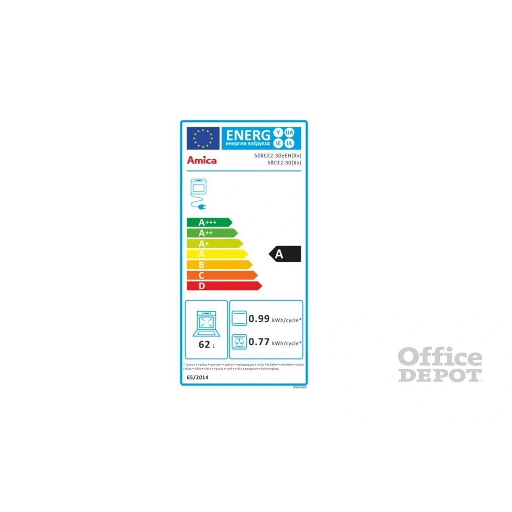 Amica 55352 inox, szabadonálló, kerámialapos, elektromos, főzőzóna: 4, sütő:65L, grill, tűzhely