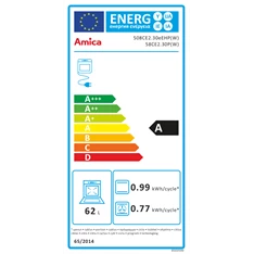 Amica 55353 fehér kerámialapos tűzhely (Újszerű)
