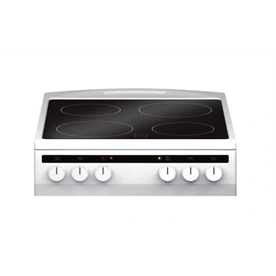 Amica 55353 fehér, szabadonálló, kerámialapos, elektromos, főzőzóna: 4, sütő:65L, grill, tűzhely