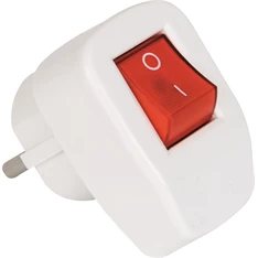 Anco 321728 16A 250V fehér lengő dugvilla kapcsolóval Anco 321728 16A 250V fehér lengő dugvilla kapcsolóval