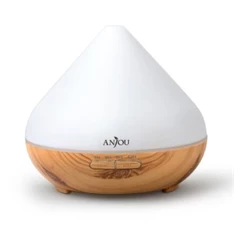 Anjou AJ-AD001 világosbarna fa mintázatú ultrahangos illóolaj párásító LED fénnyel Anjou AJ-AD001 világosbarna fa mintázatú ultrahangos illóolaj párásító LED fénnyel