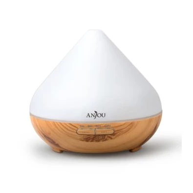 Anjou AJ-AD001 világosbarna fa mintázatú ultrahangos illóolaj párásító LED fénnyel Anjou AJ-AD001 világosbarna fa mintázatú ultrahangos illóolaj párásító LED fénnyel