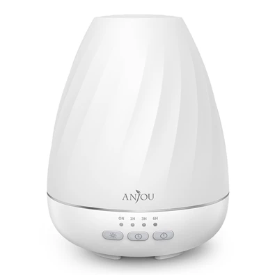 Anjou AJ-ADA003 fehér ultrahangos illóolaj párásító LED fénnyel Anjou AJ-ADA003 fehér ultrahangos illóolaj párásító LED fénnyel