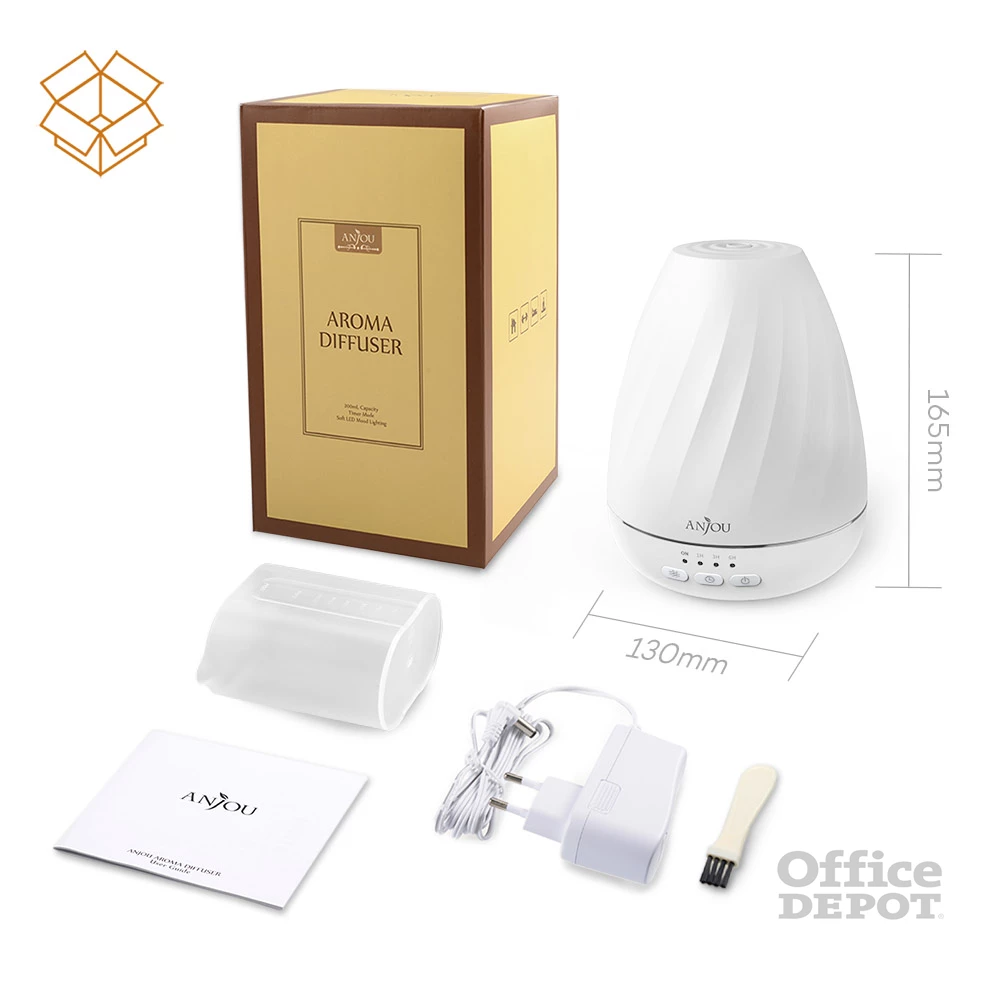 Anjou AJ-ADA003 fehér ultrahangos illóolaj párásító LED fénnyel