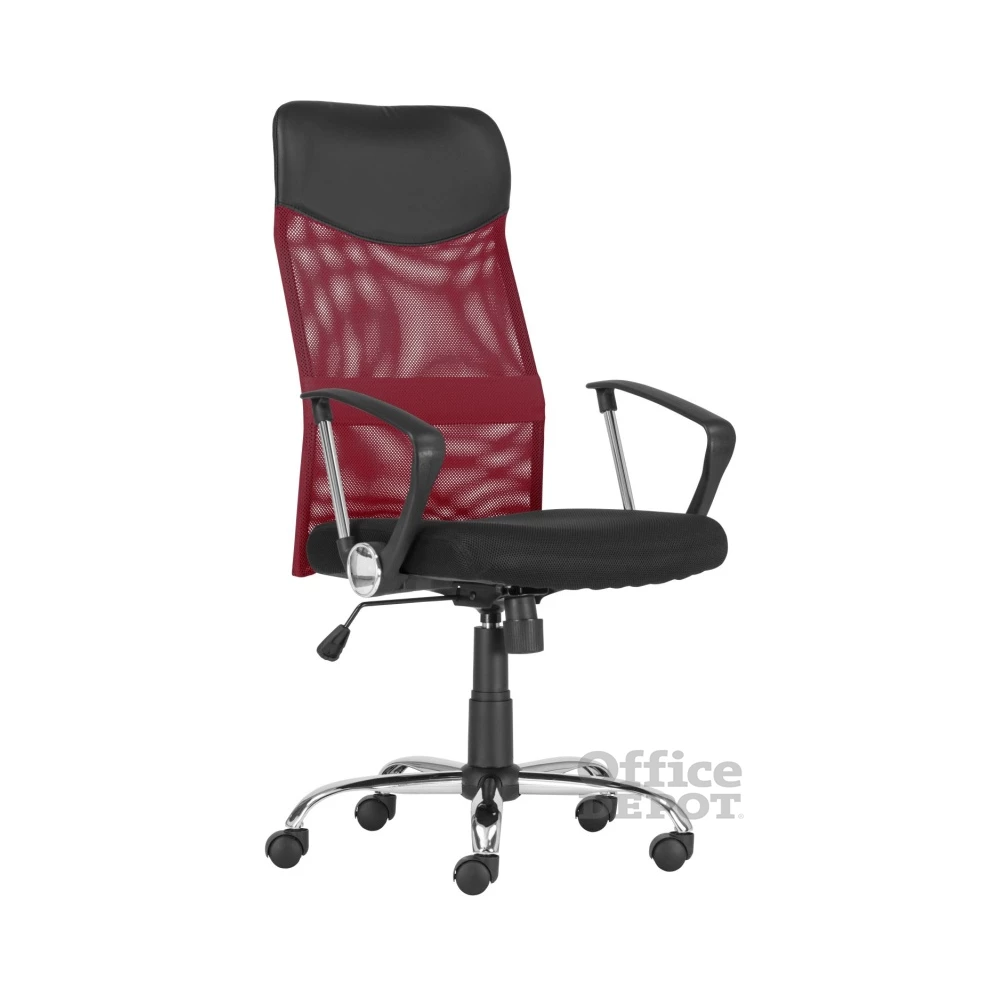 Antares Tennessee fekete/mesh bordó hálós forgószék