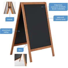 Antra 3168 sötét, kültéri, krétafilccel írható, 670X860mm fa megállító tábla Antra 3168 sötét, kültéri, krétafilccel írható, 670X860mm fa megállító tábla