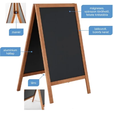 Antra 3168 sötét, kültéri, krétafilccel írható, 670X860mm fa megállító tábla Antra 3168 sötét, kültéri, krétafilccel írható, 670X860mm fa megállító tábla
