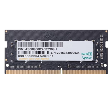 Apacer 8GB/2400MHz DDR-4 (ES.08G2T.GFH) notebook memória Apacer 8GB/2400MHz DDR-4 (ES.08G2T.GFH) notebook memória