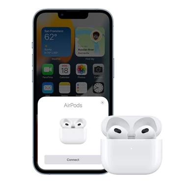 Apple AirPods 3 True Wireless Bluetooth fülhallgató és Lightning töltőtok Apple AirPods 3 True Wireless Bluetooth fülhallgató és Lightning töltőtok