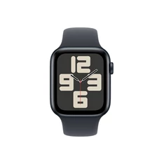 Apple Watch SE2 v3 GPS (40mm) éjfekete alumínium tok, éjfekete sportszíj (M/L) okosóra