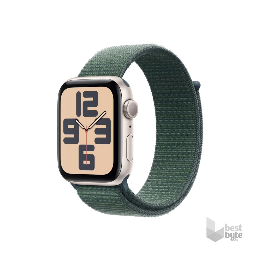 Apple Watch SE2 v3 GPS (44mm) csillagfény alumínium tok, tózöld