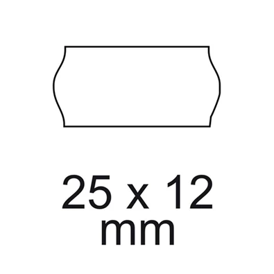 25x12mm 5db/csomag fehér árazógépszalag 25x12mm 5db/csomag fehér árazógépszalag