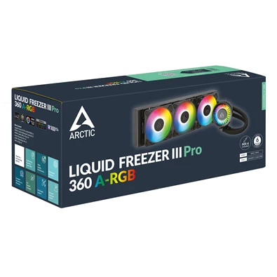 Arctic Liquid Freezer III Pro 360 A-RGB fekete vízhűtéses processzor hűtő Arctic Liquid Freezer III Pro 360 A-RGB fekete vízhűtéses processzor hűtő
