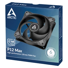Arctic P12 Max 120mm fekete ventilátor Arctic P12 Max 120mm fekete ventilátor