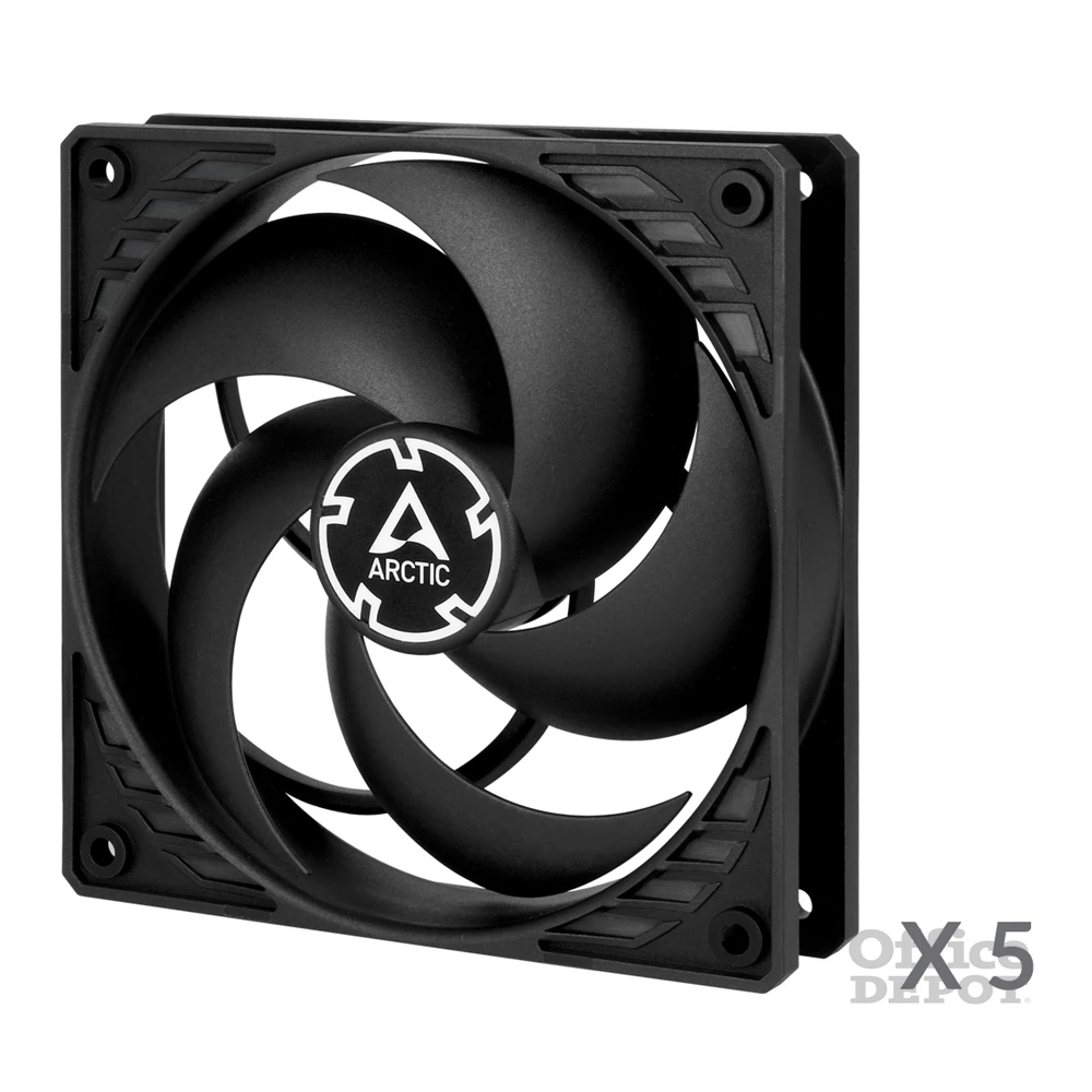 Arctic P12 PWM PST 120mm 5db fekete ventilátor