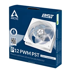 Arctic P12 PWM PST 120mm fehér ventilátor Arctic P12 PWM PST 120mm fehér ventilátor
