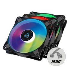 Arctic P12 PWM PST A-RGB 120mm 3db fekete ventilátor Arctic P12 PWM PST A-RGB 120mm 3db fekete ventilátor