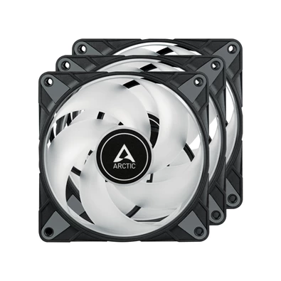 Arctic P12 PWM PST A-RGB 120mm 3db fekete ventilátor Arctic P12 PWM PST A-RGB 120mm 3db fekete ventilátor