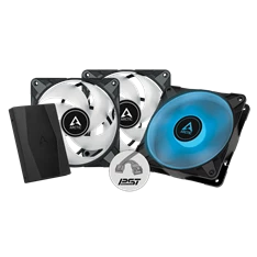 Arctic P12 PWM PST RGB 120mm 3db fekete ventilátor + controller Arctic P12 PWM PST RGB 120mm 3db fekete ventilátor + controller