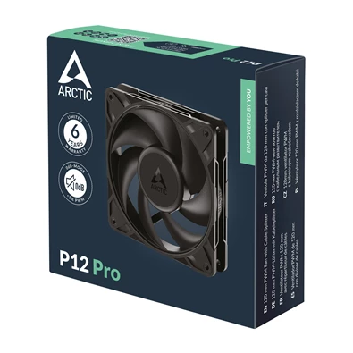 Arctic P12 Pro 120mm PWM fekete ventilátor