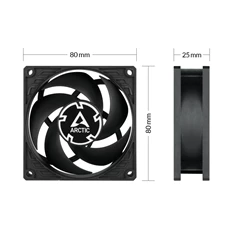 Arctic P8 Max 80mm fekete ventilátor Arctic P8 Max 80mm fekete ventilátor