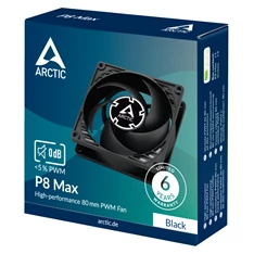 Arctic P8 Max 80mm fekete ventilátor Arctic P8 Max 80mm fekete ventilátor