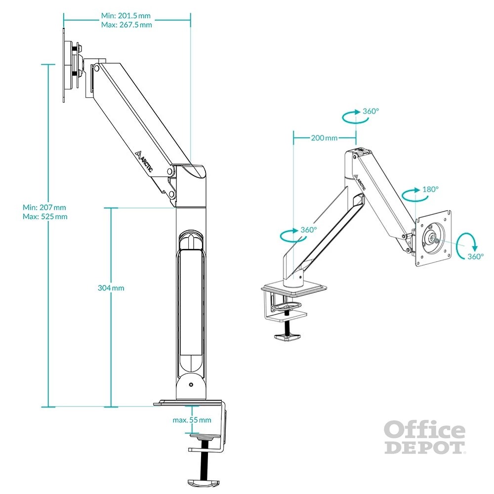 Arctic X1-3D asztali monitor konzol