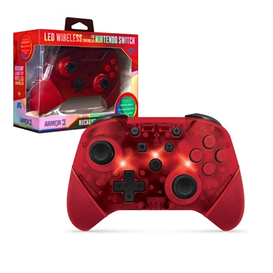 Armor3 M07467-RL NuChamp Nintendo Switch vezeték nélküli LED piros kontroller