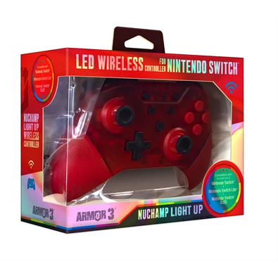 Armor3 M07467-RL NuChamp Nintendo Switch vezeték nélküli LED piros kontroller