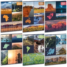 Ars Una Beautiful Continents 5190 A4 extra kapcsos kockás füzet Ars Una Beautiful Continents 5190 A4 extra kapcsos kockás füzet