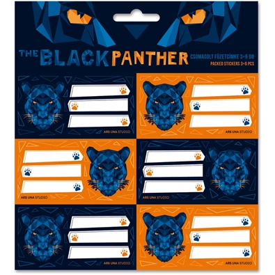 Ars Una Black Panther 3x6db füzetcímke Ars Una Black Panther 3x6db füzetcímke