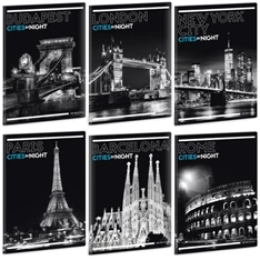Ars Una Cities By Night A5 extra kapcsos sima füzet Ars Una Cities By Night A5 extra kapcsos sima füzet