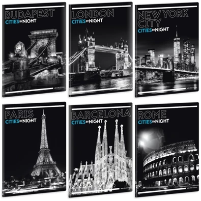Ars Una Cities By Night A5 extra kapcsos sima füzet Ars Una Cities By Night A5 extra kapcsos sima füzet