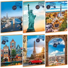 Ars Una Cities of the World 23 (5325) A4 extra kapcsos kockás füzet Ars Una Cities of the World 23 (5325) A4 extra kapcsos kockás füzet