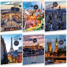 Ars Una Cities of the World 5223 A5 extra kapcsos sima füzet Ars Una Cities of the World 5223 A5 extra kapcsos sima füzet
