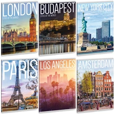 Ars Una Cities of the World A5 extra kapcsos sima füzet Ars Una Cities of the World A5 extra kapcsos sima füzet