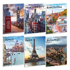 Ars Una Cityscape 25 (5482) A4 extra kapcsos sima füzet