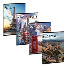 Ars Una Cityscape 25 (5482) A5 extra kapcsos kockás füzet